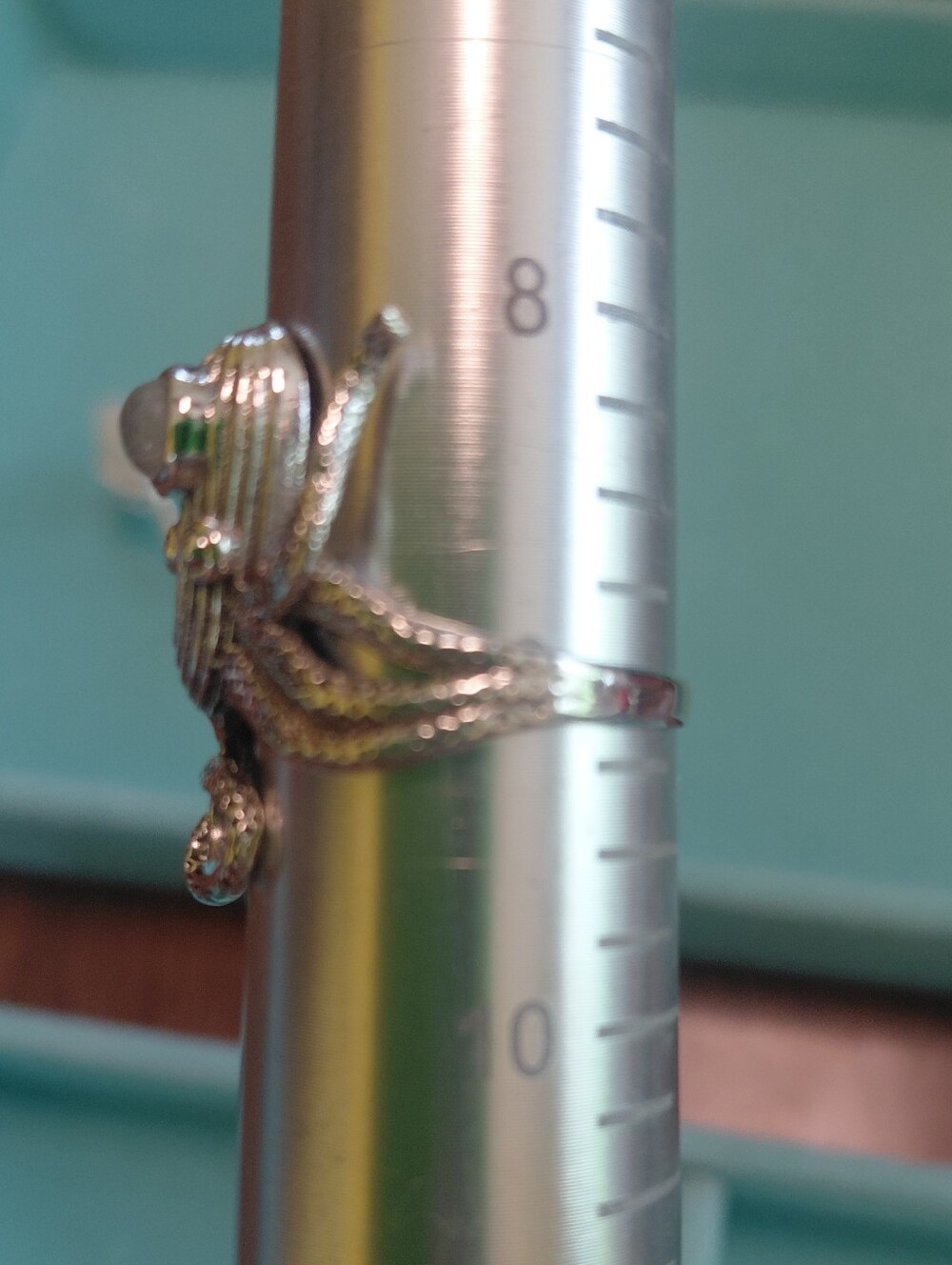 Sterling Silver Octopus Ring with Moonstone Accent - Picture 12 of 14